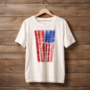 Studio Works Size 2X Cotton Holiday Flag Tee